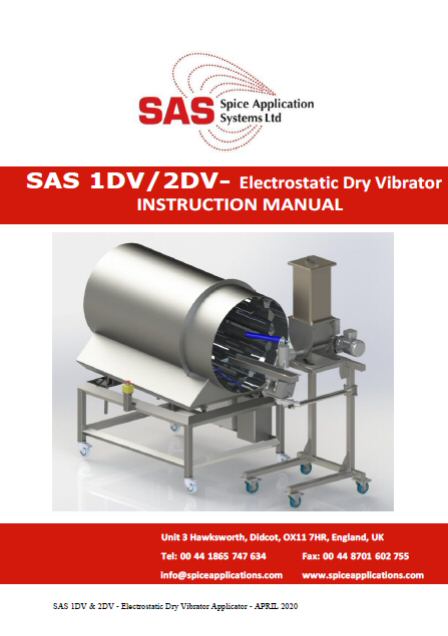 SAS 1DV & 2DV – Electrostatic Dry Vibrator Applicator – APRIL 2020