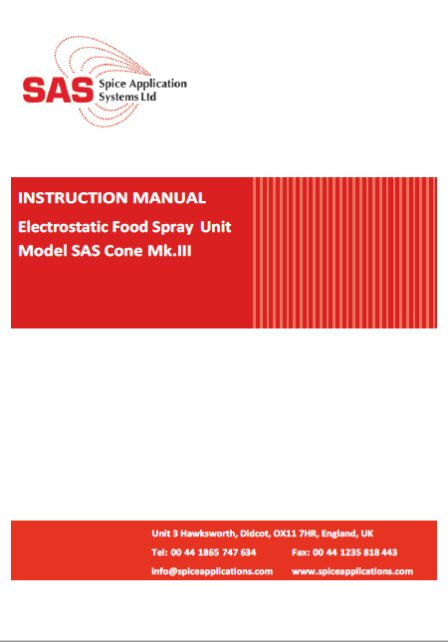 Electrostatic Food Spray Unit_sas_c_cone-mk_III_2017_english